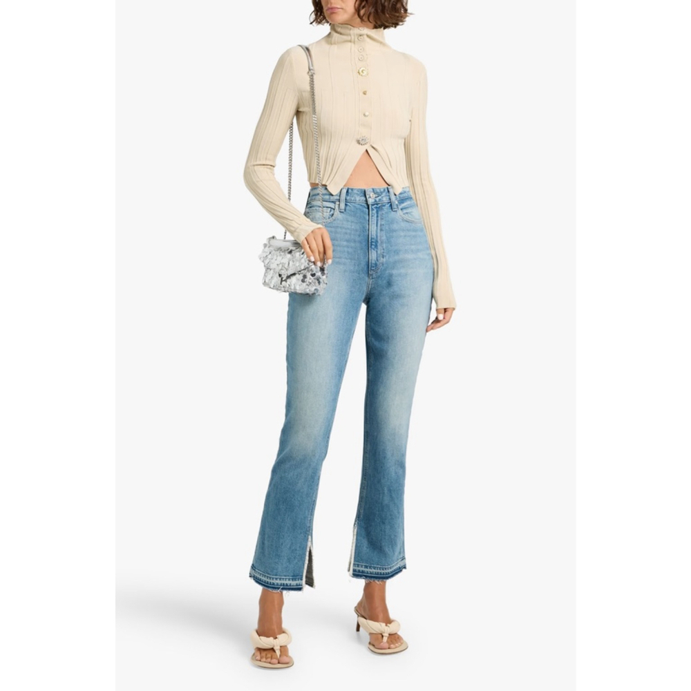 PAIGE Knockout Undone High Rise Flare Jean Sz 29‎